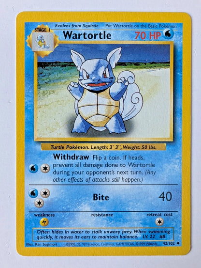 Pokémon TCG | Base Set Evolution Set | Squirtle / Wartortle / Blastoise | LP–HP