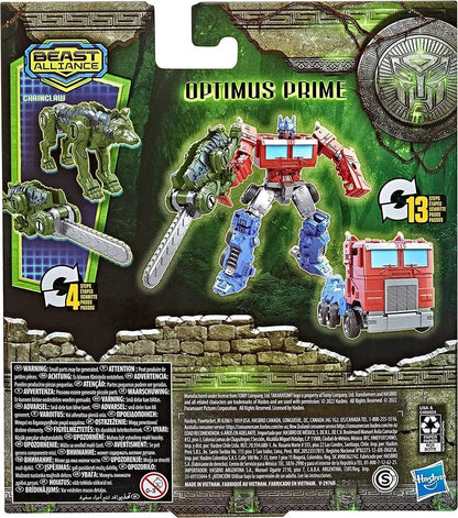 Transformers Rise of the Beasts | Optimus Prime & Chainclaw 2-Pack | Hasbro Figure Set