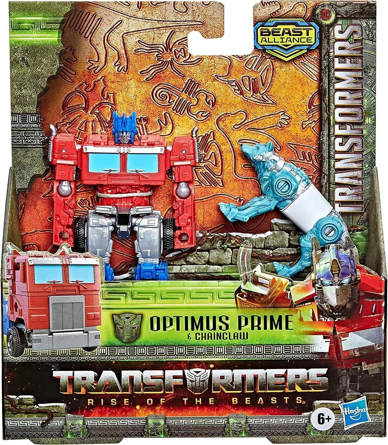 Transformers Rise of the Beasts | Optimus Prime & Chainclaw 2-Pack | Hasbro Figure Set