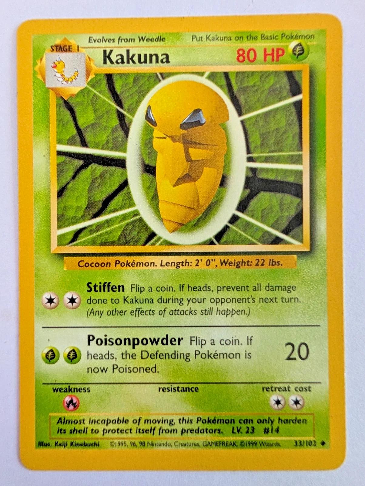 Pokémon TCG | Base Set Evolution | Weedle / Kakuna / Beedrill | LP/NM