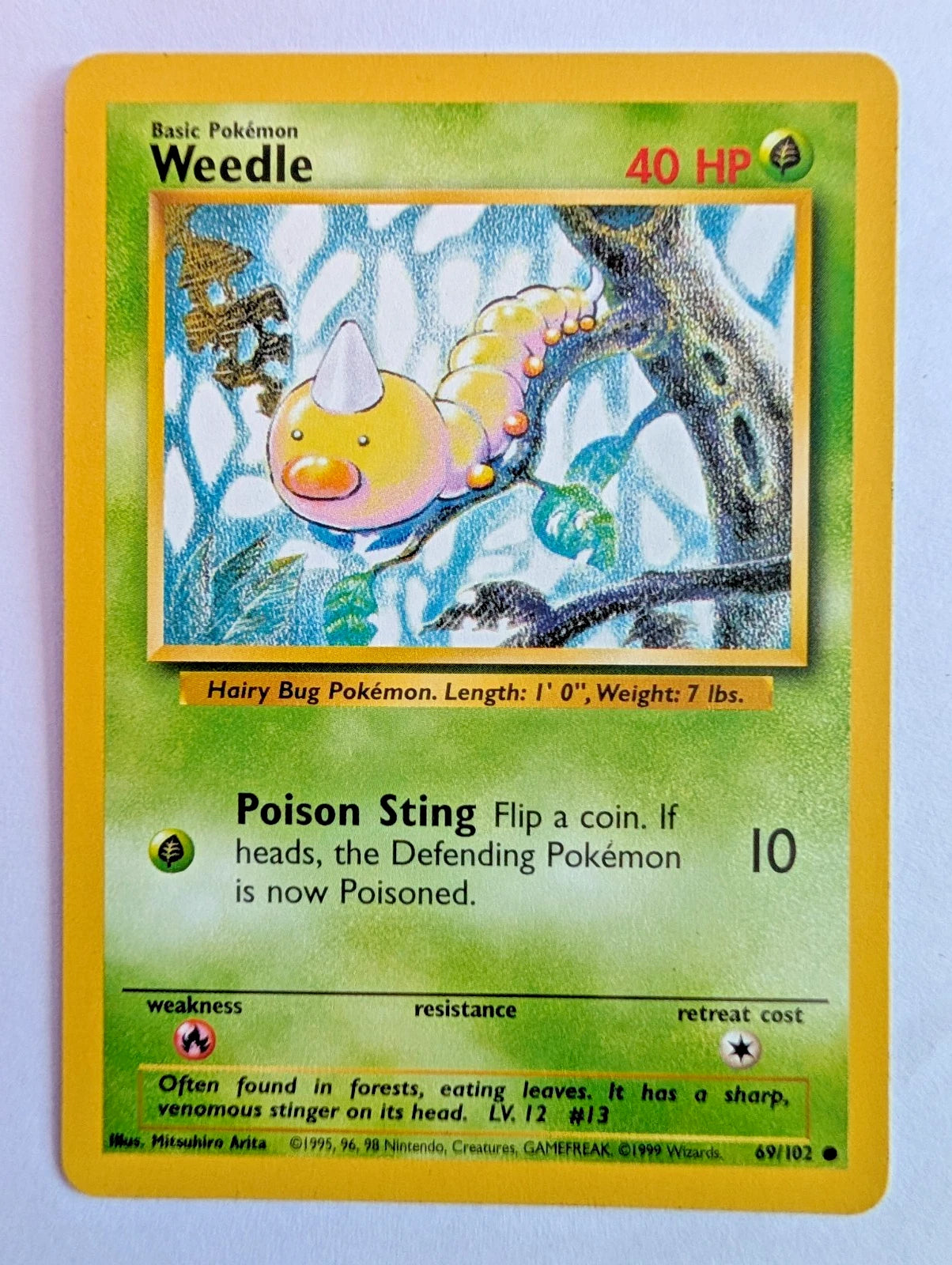 Pokémon TCG | Base Set Evolution | Weedle / Kakuna / Beedrill | LP/NM
