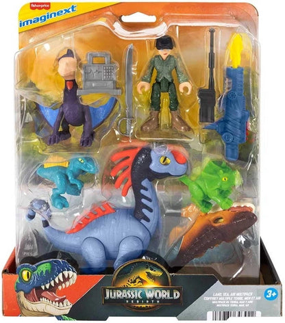 Fisher-Price Imaginext Jurassic World Rebirth Dino Multi-Pack | Land, Sea & Air | Dinosaur