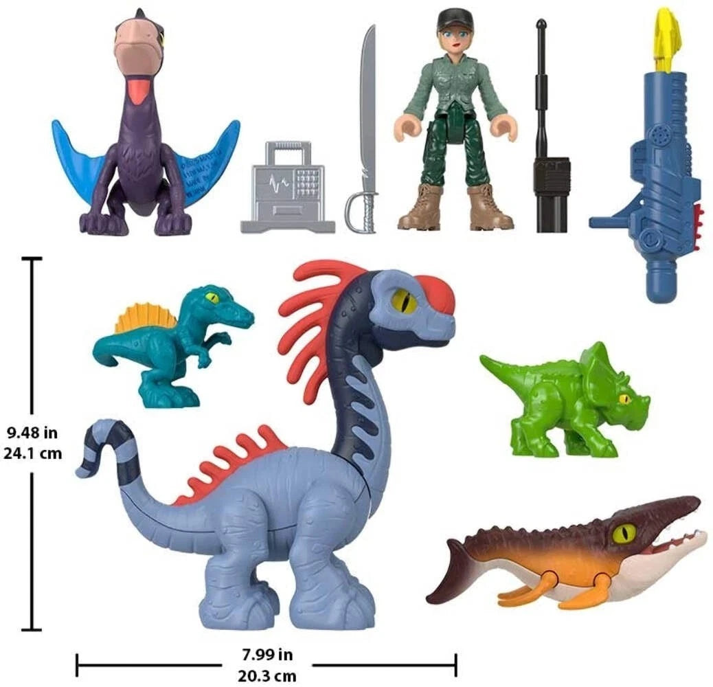 Fisher-Price Imaginext Jurassic World Rebirth Dino Multi-Pack | Land, Sea & Air | Dinosaur