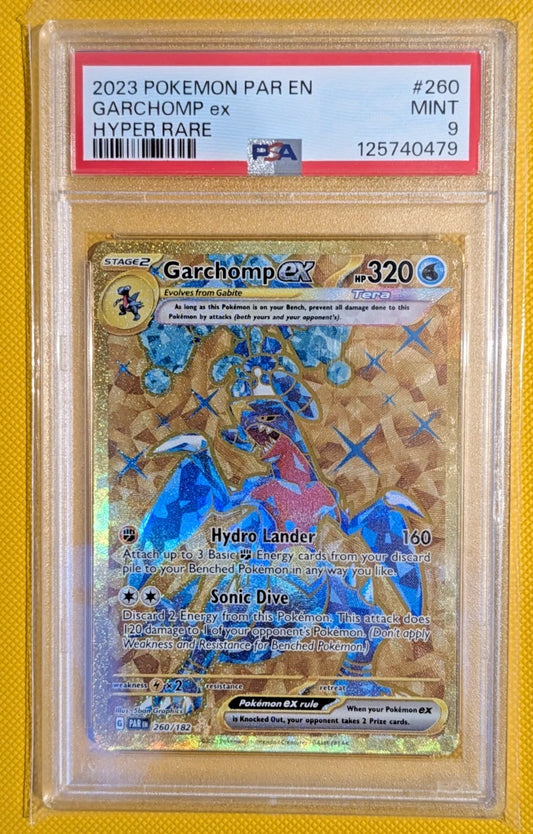2023 Pokémon | Garchomp ex #260/182 | Hyper Rare | Paradox Rift | PSA 9 Mint
