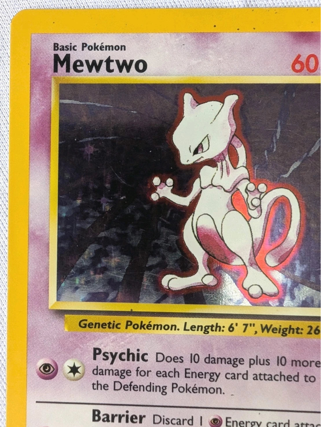 Pokémon TCG | Mewtwo 10/102 | Base Set | Holo Rare Unlimited | MP