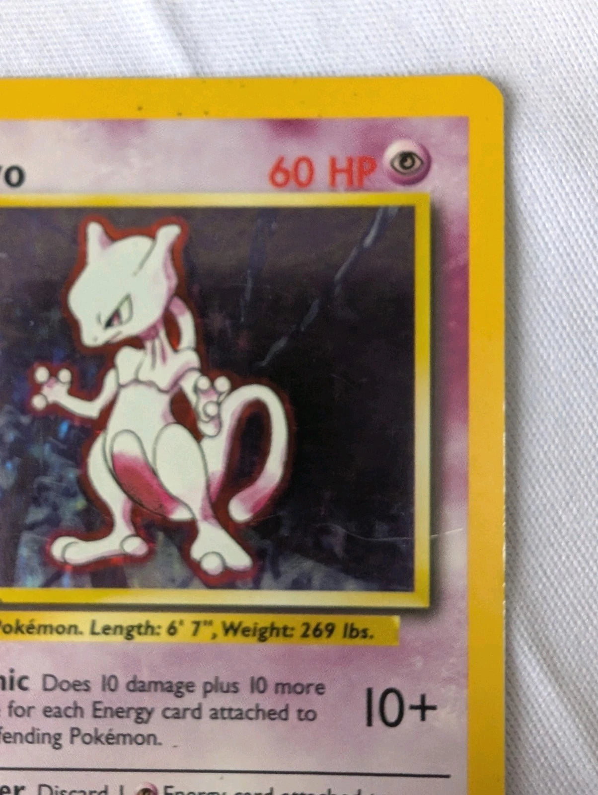 Pokémon TCG | Mewtwo 10/102 | Base Set | Holo Rare Unlimited | MP