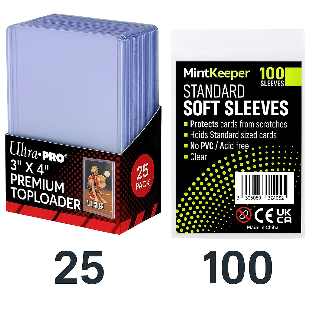 Ultra PRO 35pt Toploaders + MintKeeper Sleeves | Card Protection Bundle | TCG