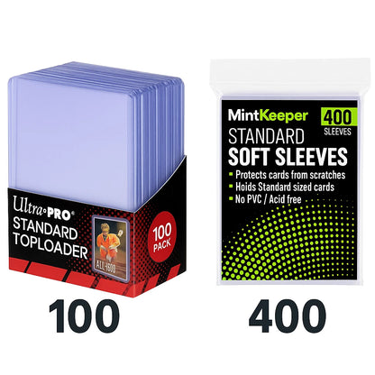 Ultra PRO 35pt Toploaders + MintKeeper Sleeves | Card Protection Bundle | TCG