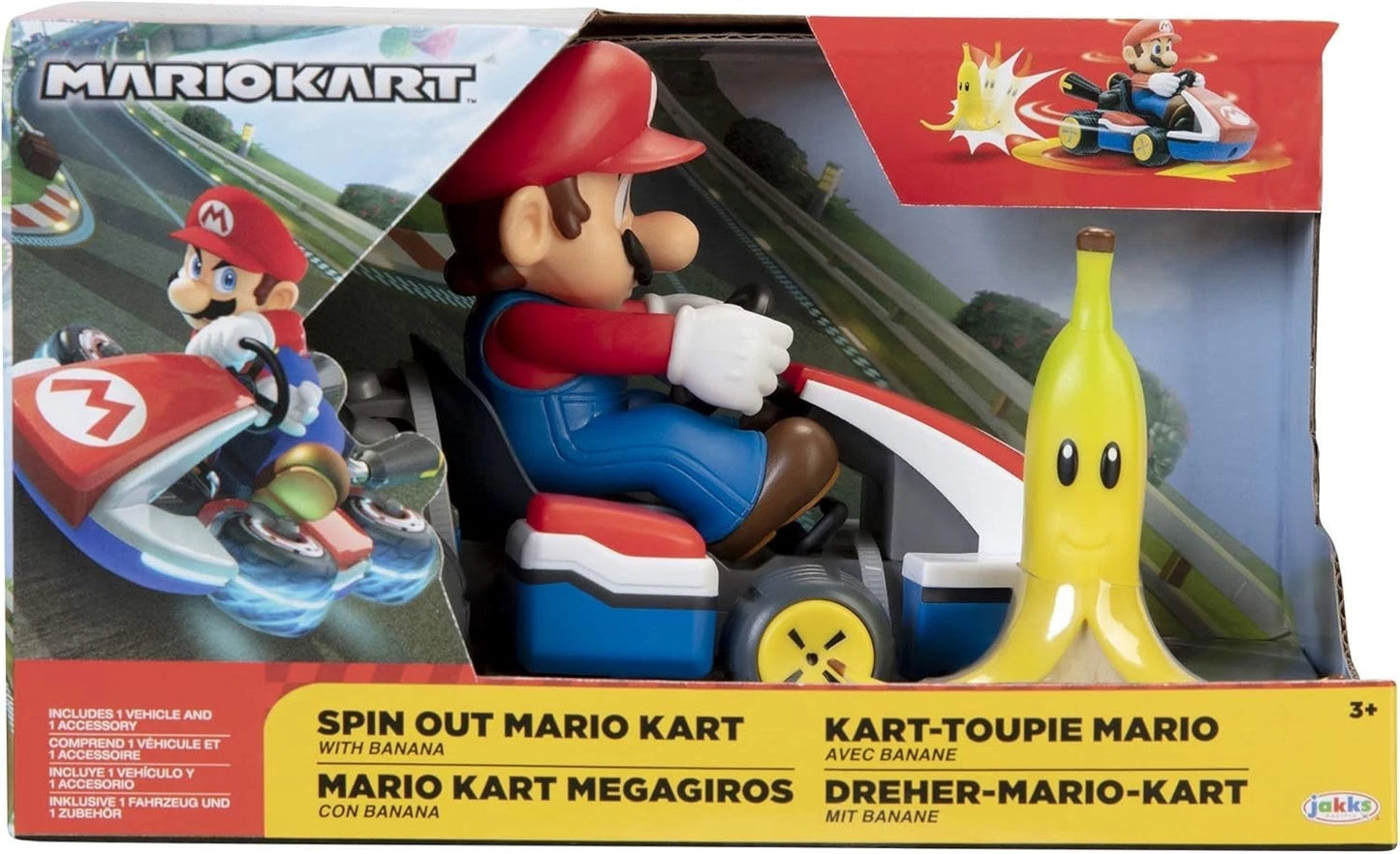 Nintendo 2.5in Spin Out Mario Kart | Mario & Luigi | 3+