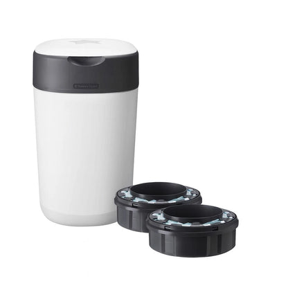 Tommee Tippee Twist & Click Nappy Bin + 2 Refills | Advanced Odour Control System
