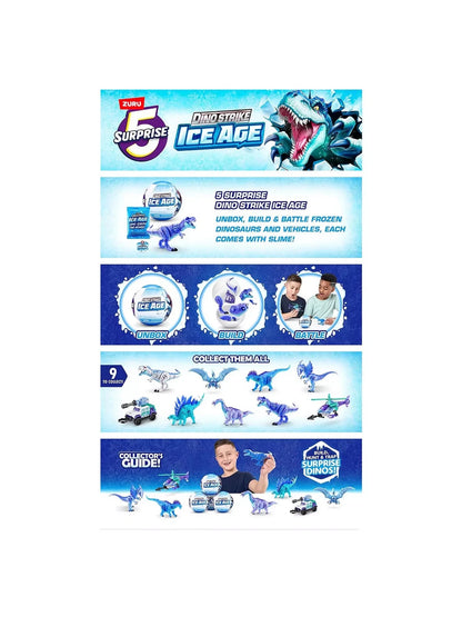 ZURU 5 Surprise Dino Strike Ice Age Capsule | Surprise Capsule | Dinosaur