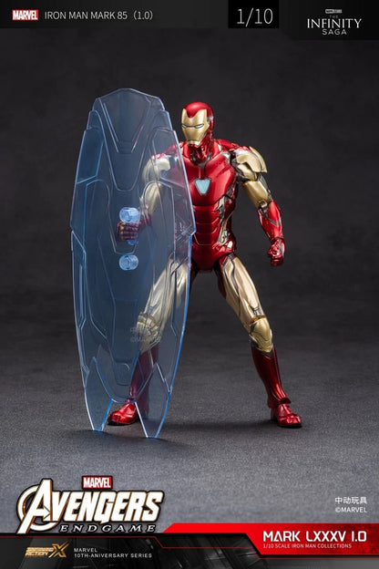 Marvel Iron Man MK85 1.0 10th Anniversary Figure | ZD Toys | 1/10 Scale 18cm