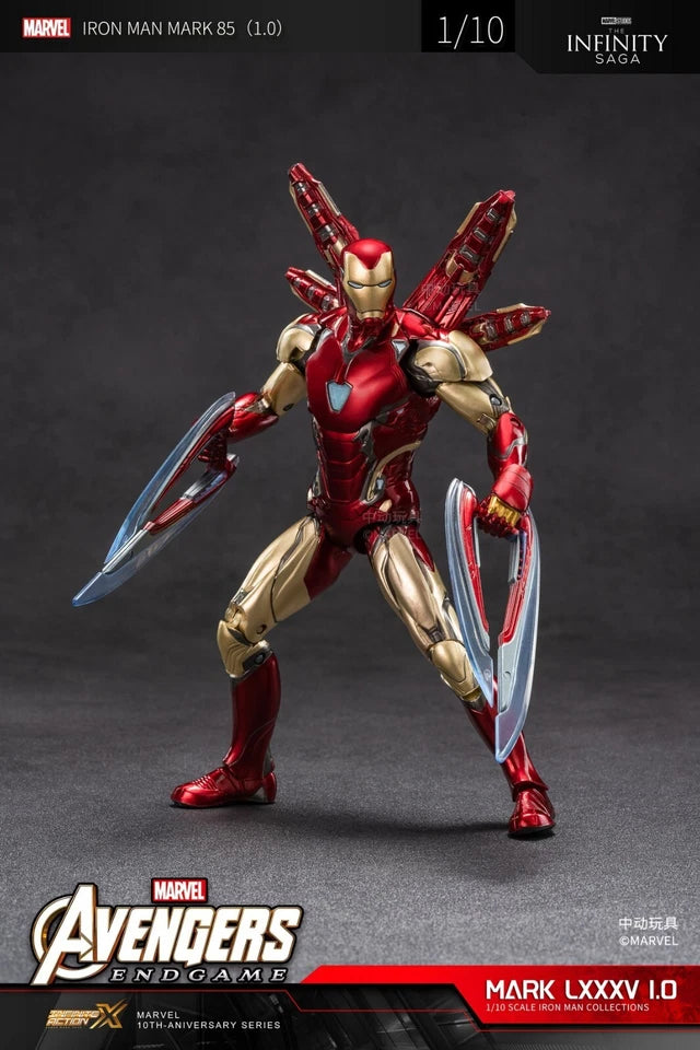 Marvel Iron Man MK85 1.0 10th Anniversary Figure | ZD Toys | 1/10 Scale 18cm