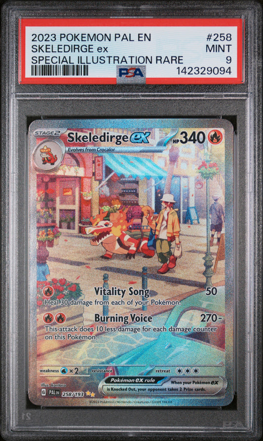 2023 Pokémon | Skeledirge ex #258 | Illustration Rare | PSA 9 Mint
