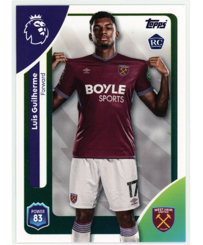 Topps Premier League 2025/26 Luis Guilherme #285 rookie card — front