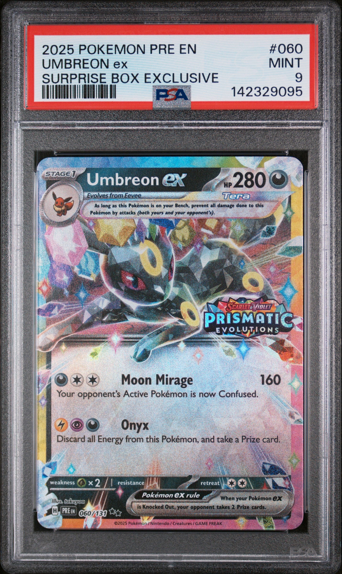 2025 Pokémon | Umbreon ex #060 | Surprise Box Exclusive | PSA 9 Mint
