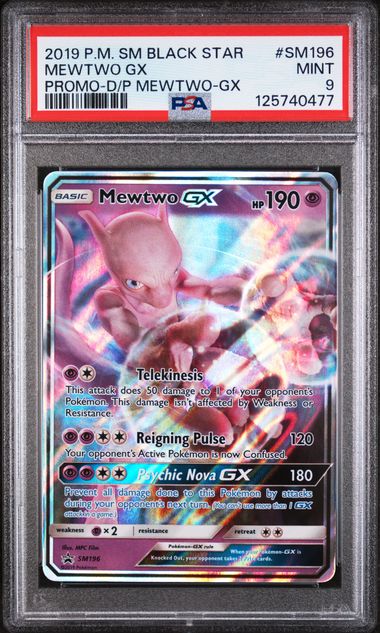 2019 Pokémon | Mewtwo GX #SM196 | Black Star Promo | PSA 9 Mint