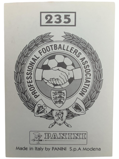 VaultifyUK 1996 Panini PFA Collection sticker featuring the Professional Footballers Association logo and number 235