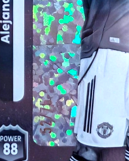 VaultifyUK Alejandro Garnacho Topps Premier League 2025/26 parallel trading card numbered 52/75 with foil finish