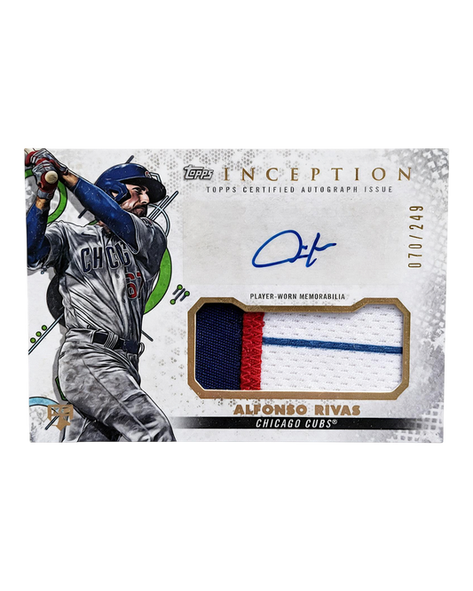 VaultifyUK 2022 Topps Inception Alfonso Rivas Chicago Cubs autograph patch card numbered 070/249