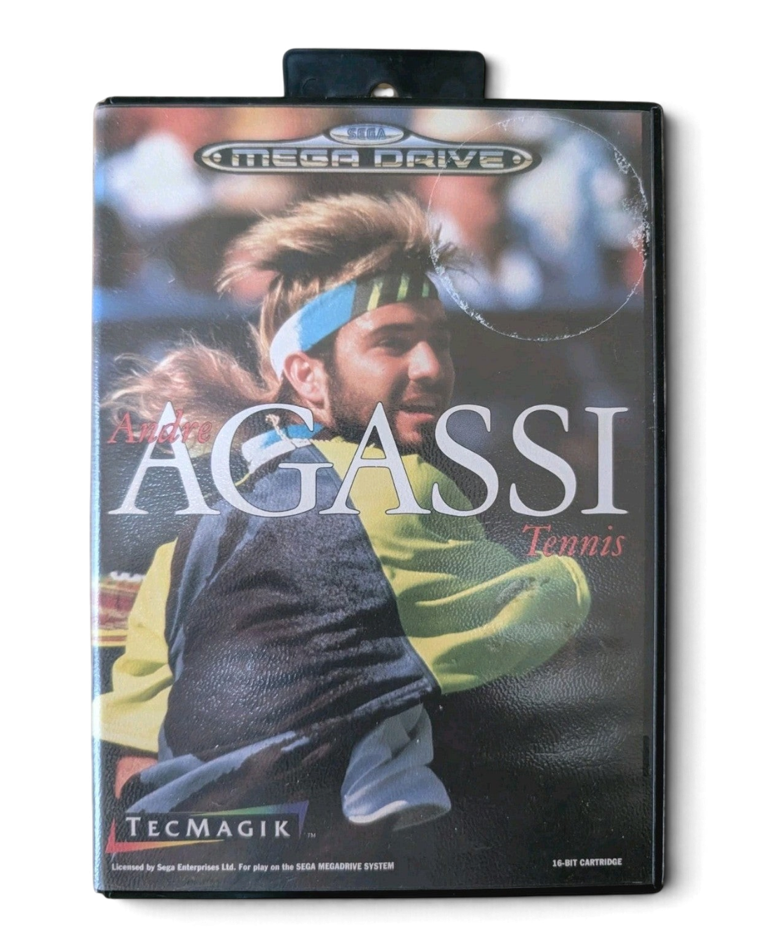 Front cover of Andre Agassi Tennis for Sega Mega Drive by TecMagik.