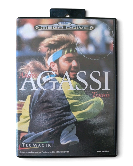 Front cover of Andre Agassi Tennis for Sega Mega Drive by TecMagik.