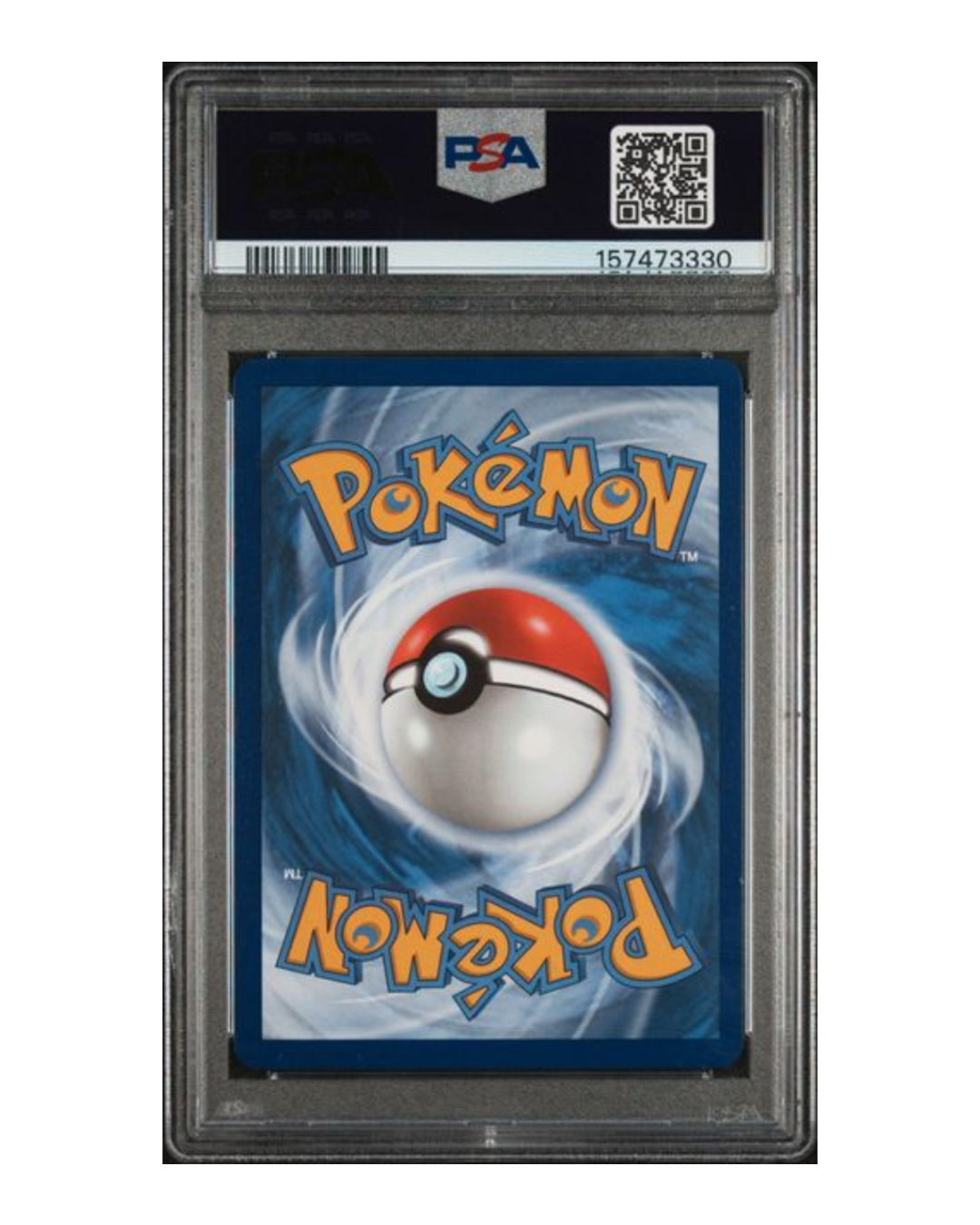 VaultifyUK PSA 10 graded Chimchar First Partner Illustration Collection card back view in a protective plastic slab