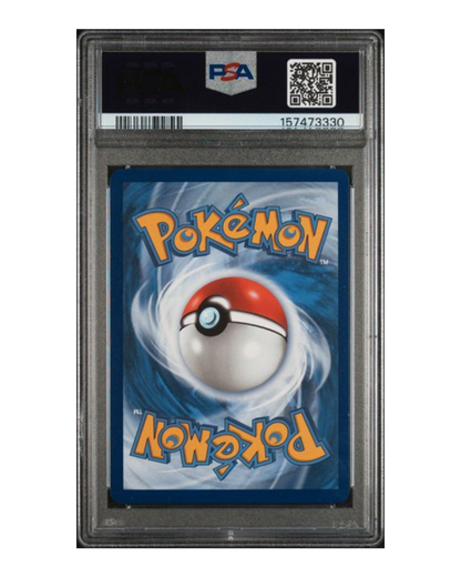 VaultifyUK PSA 10 graded Chimchar First Partner Illustration Collection card back view in a protective plastic slab