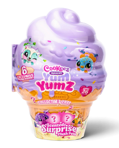 Front of Cookeez Makery Yum Yumz Collector's Case Season 2 scented surprise plush pets packaging.