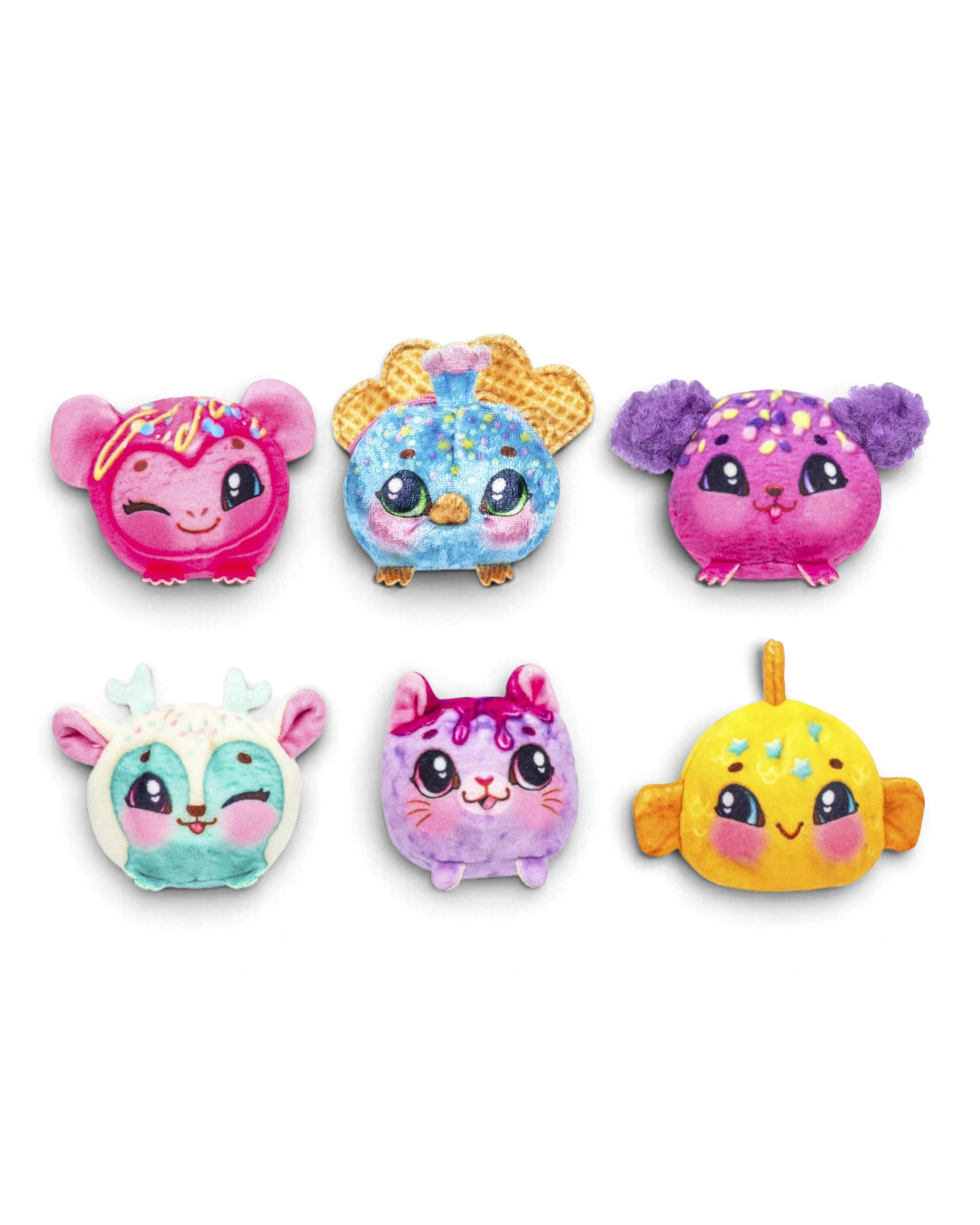 Six scented plush characters included in the Cookeez Makery Yum Yumz Collector's Case Season 2.