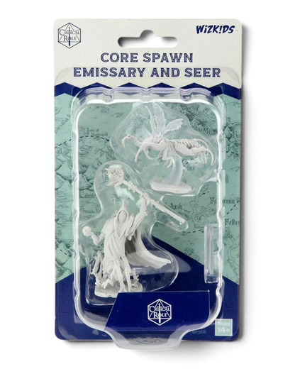 VaultifyUK Critical Role unpainted Core Spawn Emissary and Seer miniatures in blister packaging
