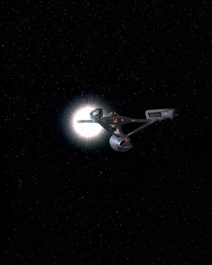 VaultifyUK Corgi Star Trek U.S.S. Enterprise NCC-1701-A die-cast model ship flying through deep space