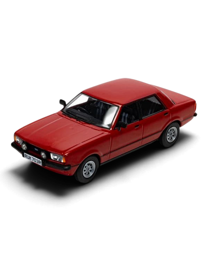 Corgi Vanguards 1:43 Ford Cortina Mk4 2.0S die-cast model in Venetian Red, high front view