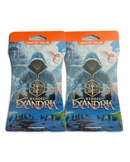 VaultifyUK UniVersus CCG Critical Role Heroes of Exandria 11-card booster packs featuring Percy artwork