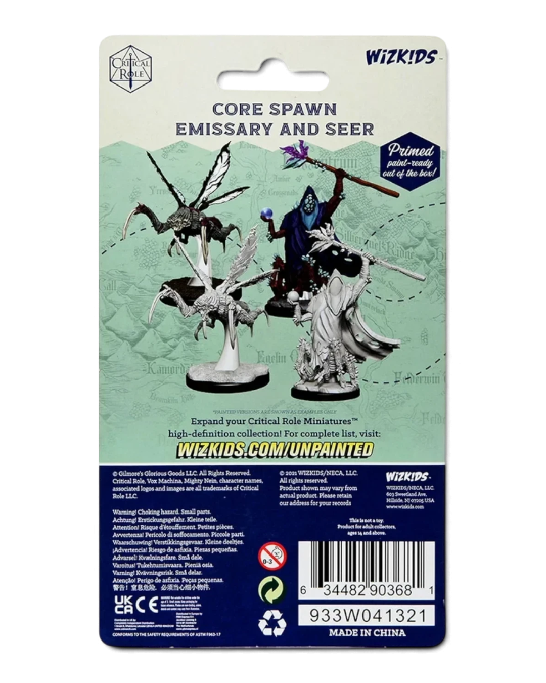 VaultifyUK Critical Role Core Spawn Emissary and Seer unpainted miniature set in blister packaging