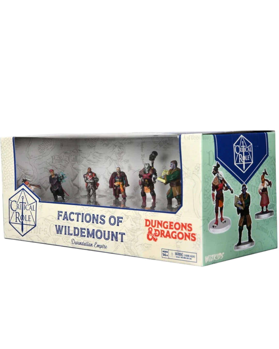 VaultifyUK Critical Role Dwendalian Empire boxed set featuring nine pre-painted fantasy miniatures for tabletop gaming.