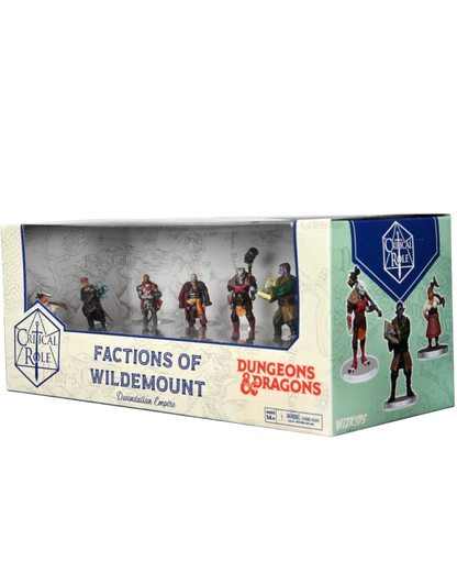 VaultifyUK Critical Role Dwendalian Empire boxed set featuring nine pre-painted fantasy miniatures for tabletop gaming.