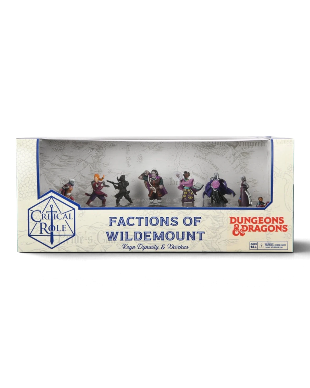 VaultifyUK Critical Role Factions of Wildemount boxed set featuring nine pre-painted Kryn Dynasty fantasy miniatures.