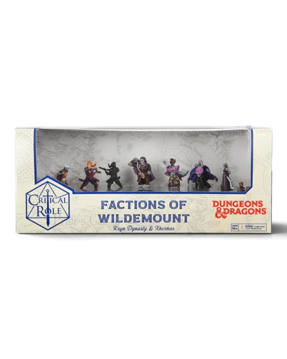 VaultifyUK Critical Role Factions of Wildemount boxed set featuring nine pre-painted Kryn Dynasty fantasy miniatures.