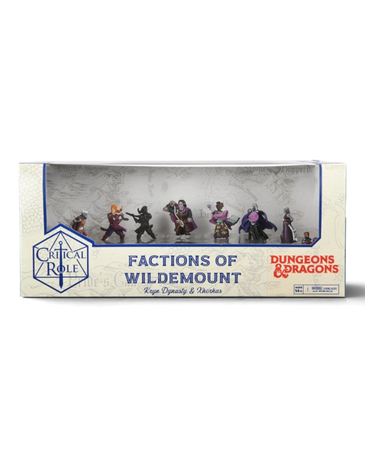 VaultifyUK Critical Role Factions of Wildemount boxed set featuring nine pre-painted Kryn Dynasty fantasy miniatures.