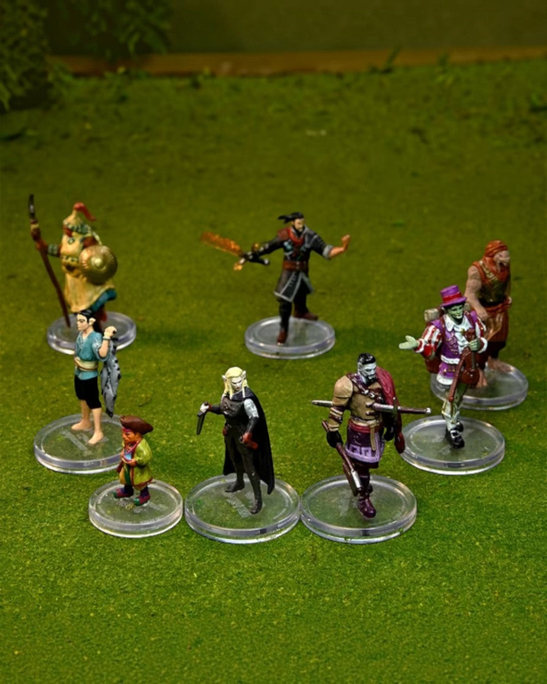 VaultifyUK Critical Role Clovis Concord pre-painted miniature set featuring eight diverse fantasy character figures