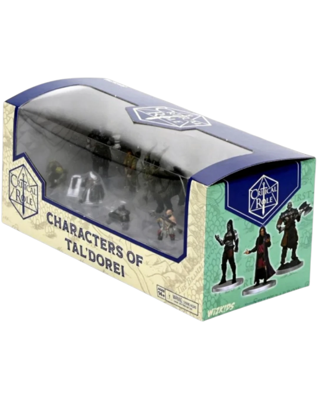 VaultifyUK Critical Role Characters of Tal'Dorei boxed set containing nine pre-painted fantasy tabletop miniatures.