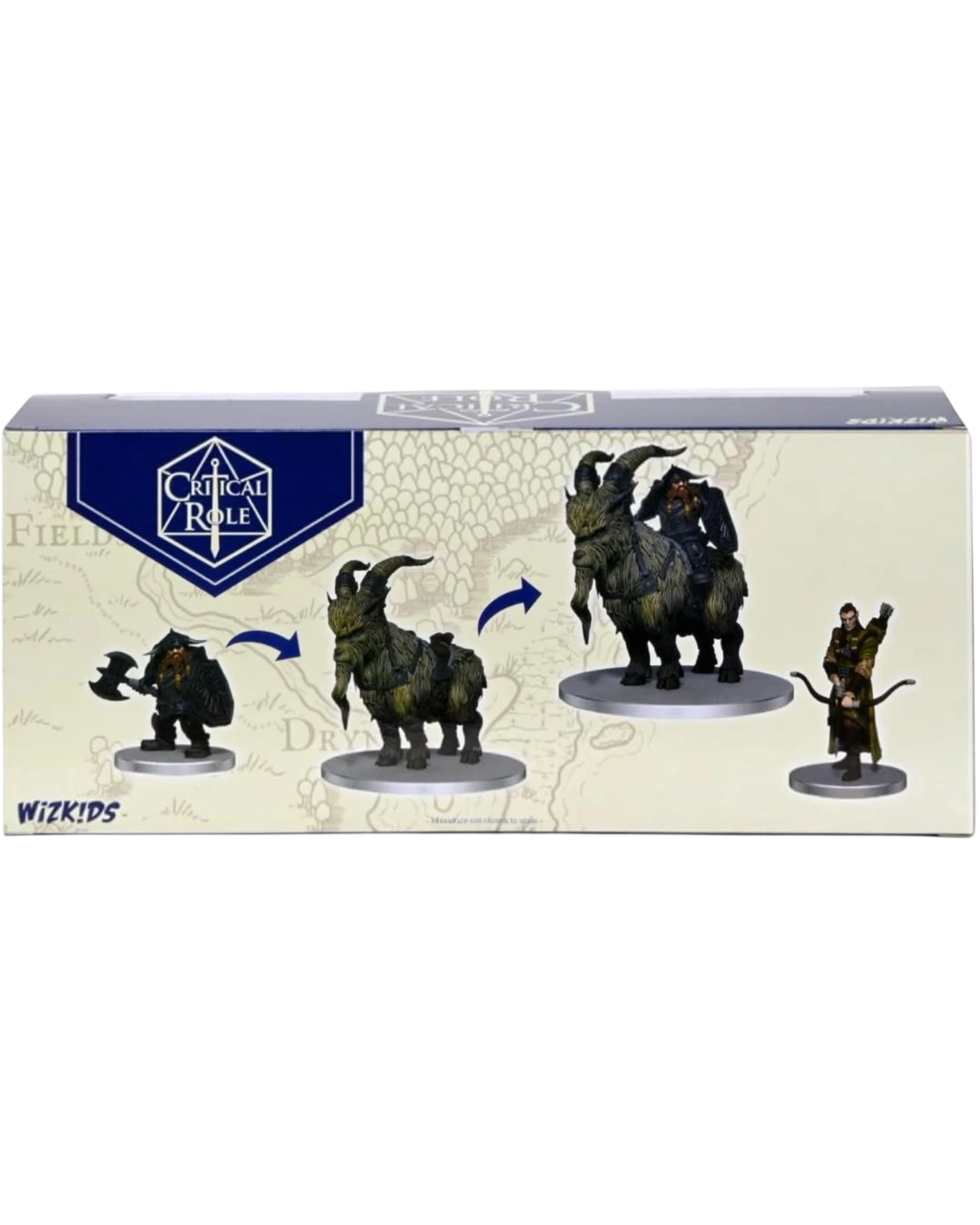 VaultifyUK Critical Role Characters of Tal'Dorei pre-painted miniature set featuring a goat knight and ranger.
