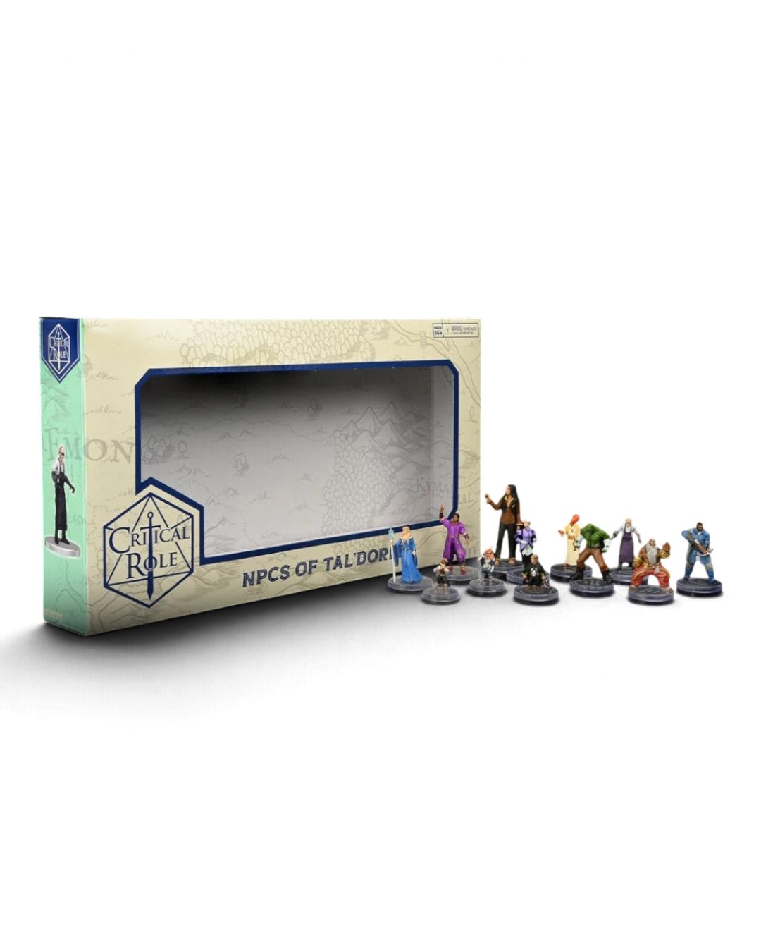 VaultifyUK Critical Role NPCs of Tal'Dorei set 2 featuring twelve pre-painted tabletop miniatures in a display box