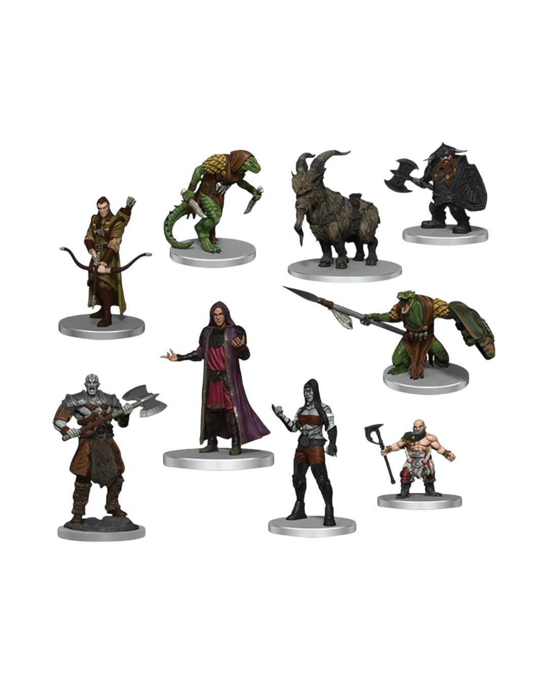 VaultifyUK Critical Role Characters of Tal'Dorei set featuring nine pre-painted fantasy tabletop RPG miniatures.