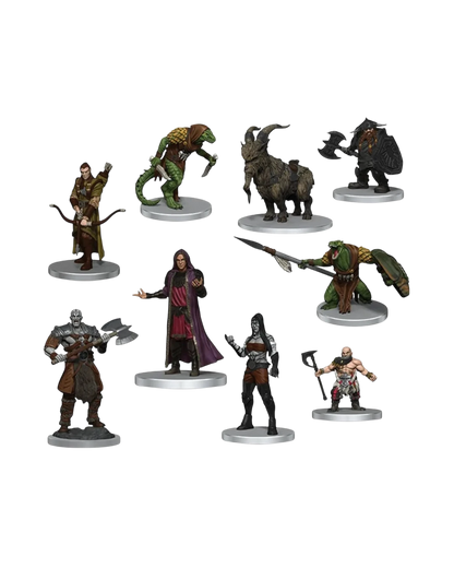 VaultifyUK Critical Role Characters of Tal'Dorei set featuring nine pre-painted fantasy tabletop RPG miniatures.