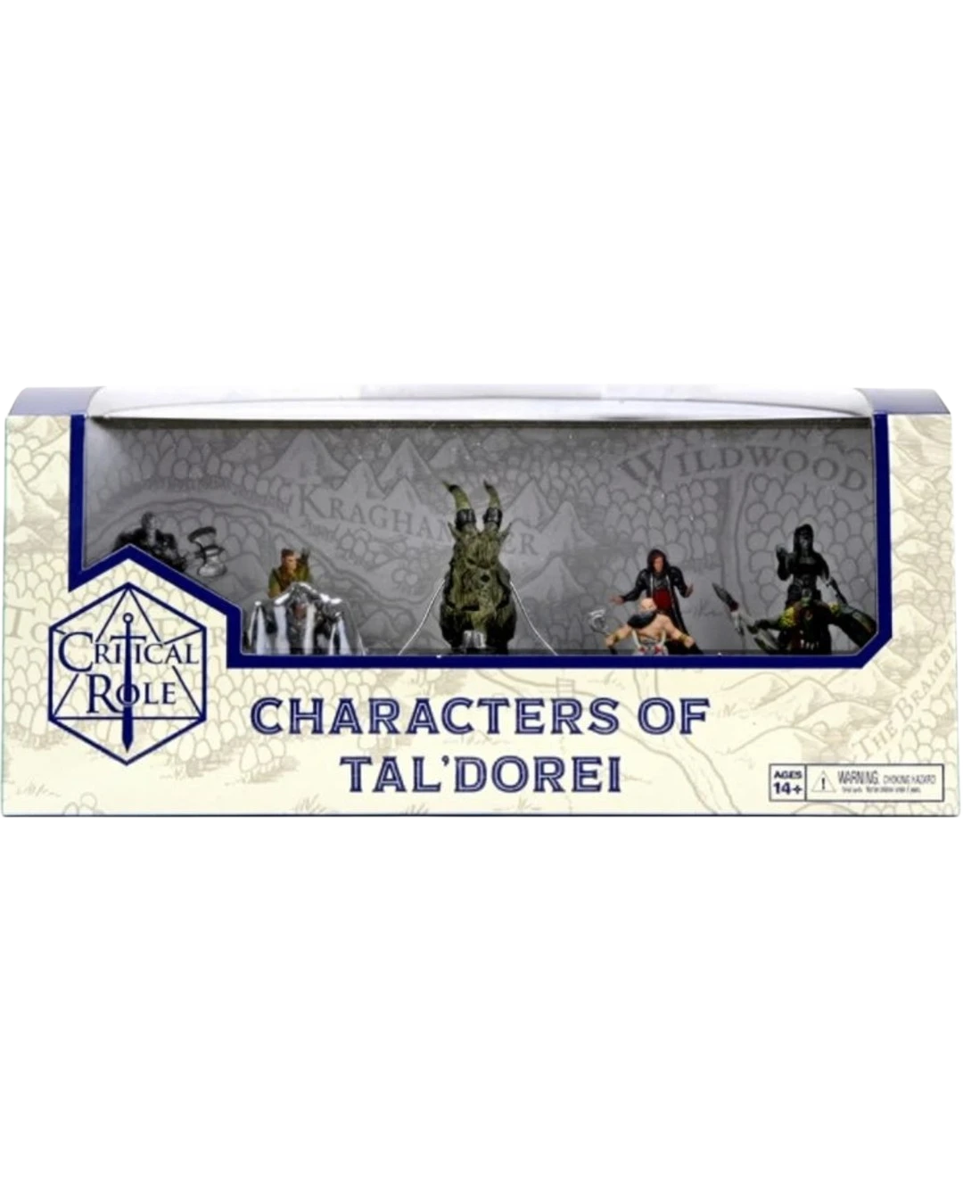 VaultifyUK Critical Role Characters of Tal'Dorei boxed set featuring nine pre-painted fantasy tabletop miniatures.