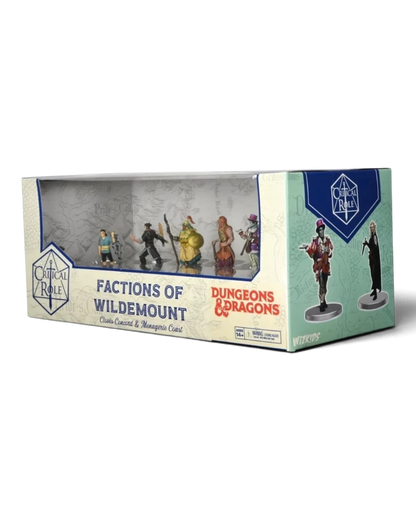 VaultifyUK Critical Role Factions of Wildemount pre-painted miniature set in a window display box.