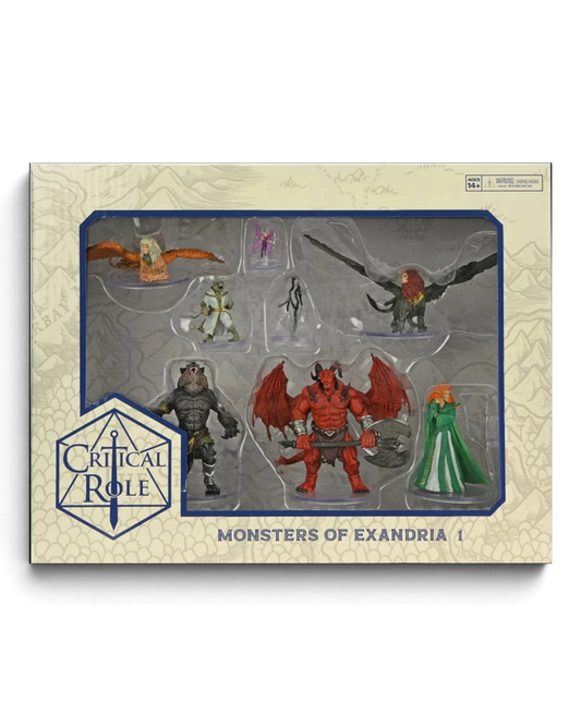 VaultifyUK Critical Role Monsters of Exandria set featuring eight pre-painted fantasy tabletop gaming miniatures