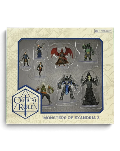 VaultifyUK Critical Role Monsters of Exandria set 2 featuring eight pre-painted fantasy tabletop miniatures in a box